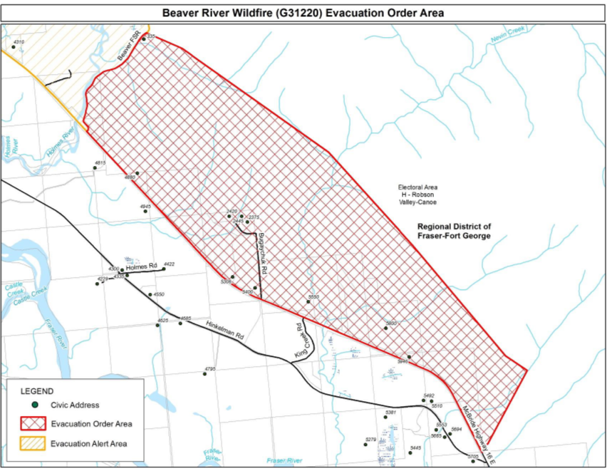 Evacuation order issued for 10 properties east of McBride - The Rocky ...